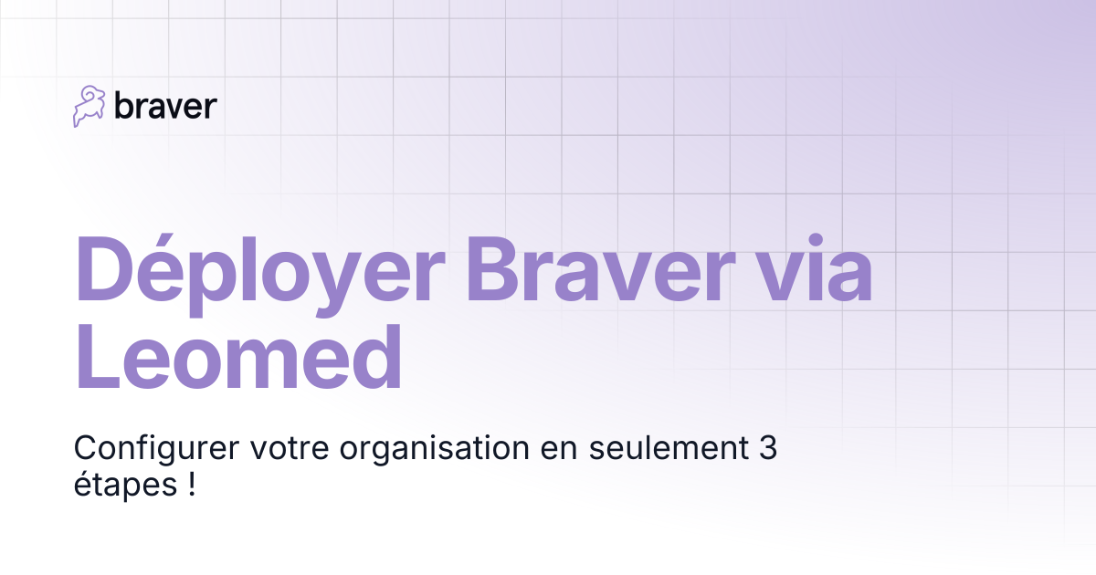 Déployer Braver via Leomed | Guides | Braver
